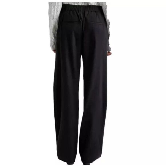 VINCE Women's Black Straight Leg Linen Blend Pull-On Pants Size M NEW MSRP $395 - Picture 2 of 7